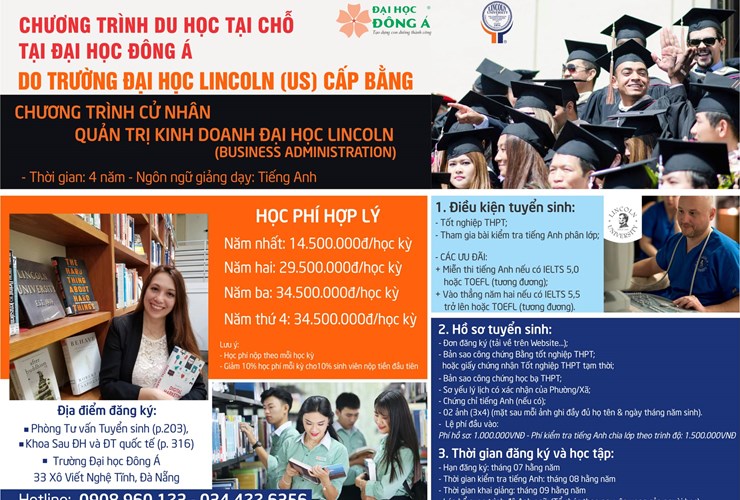 CHƯƠNG TRÌNH DU HỌC TẠI CHỖ TẠI ĐẠI HỌC ĐÔNG Á